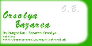 orsolya bazarea business card